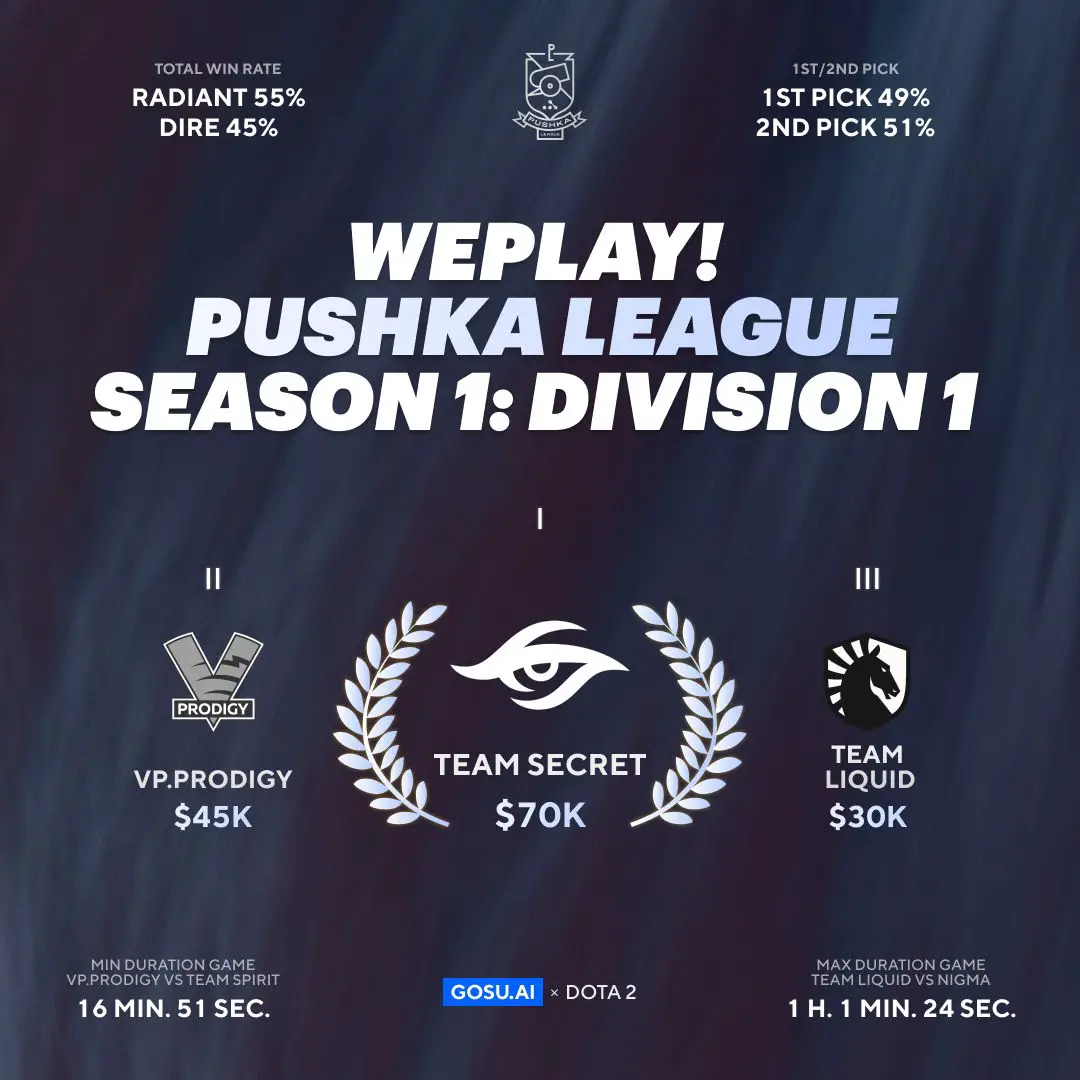 ¡Nosotros jugamos!  Infografía de la liga Pushka