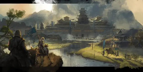 El arte conceptual del juego Assassins Creed ambientado en China