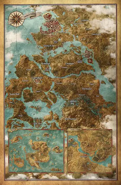 El mapa mundial de The Witcher 3 Wild Hunt es