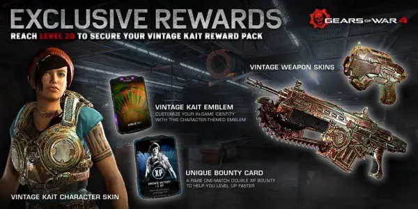 Estas son las recompensas beta de Gears of War 4