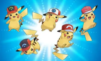 Haz que Pikachu use los cinco sombreros de Ash en