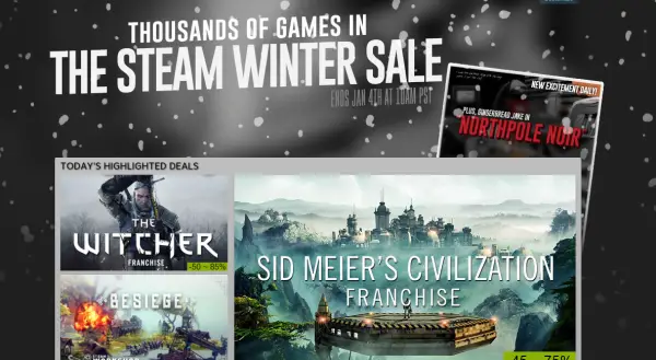 La oferta de invierno de Steam ya esta disponible sin
