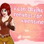 Las tarjetas del Dia de San Valentin con el tema