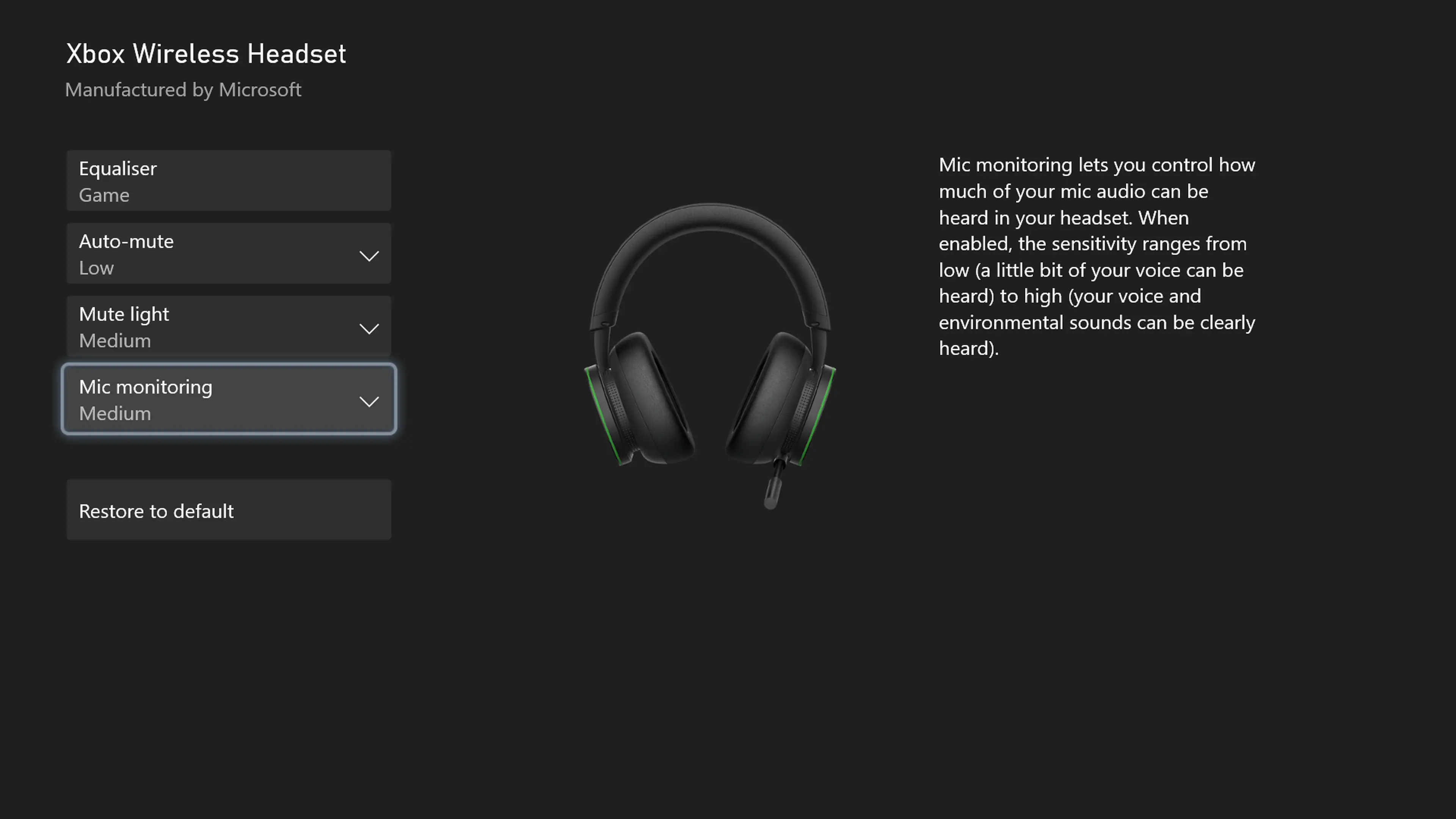 Configuración de los auriculares inalámbricos Xbox en la aplicación Accesorios de Xbox.