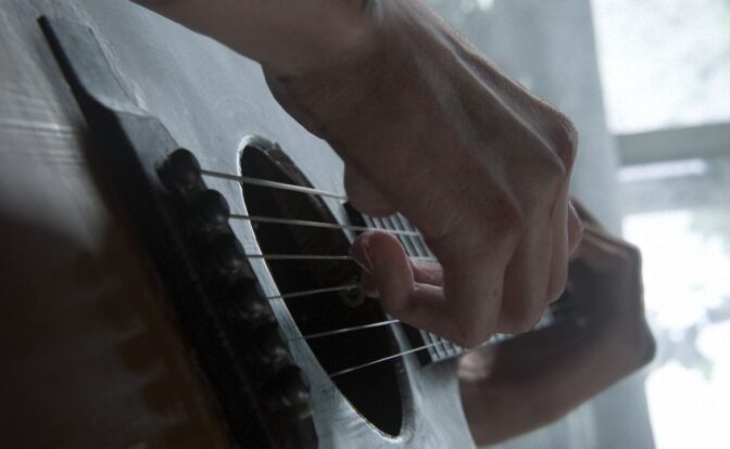 Portada de guitarra de The Last of Us 2 miranos