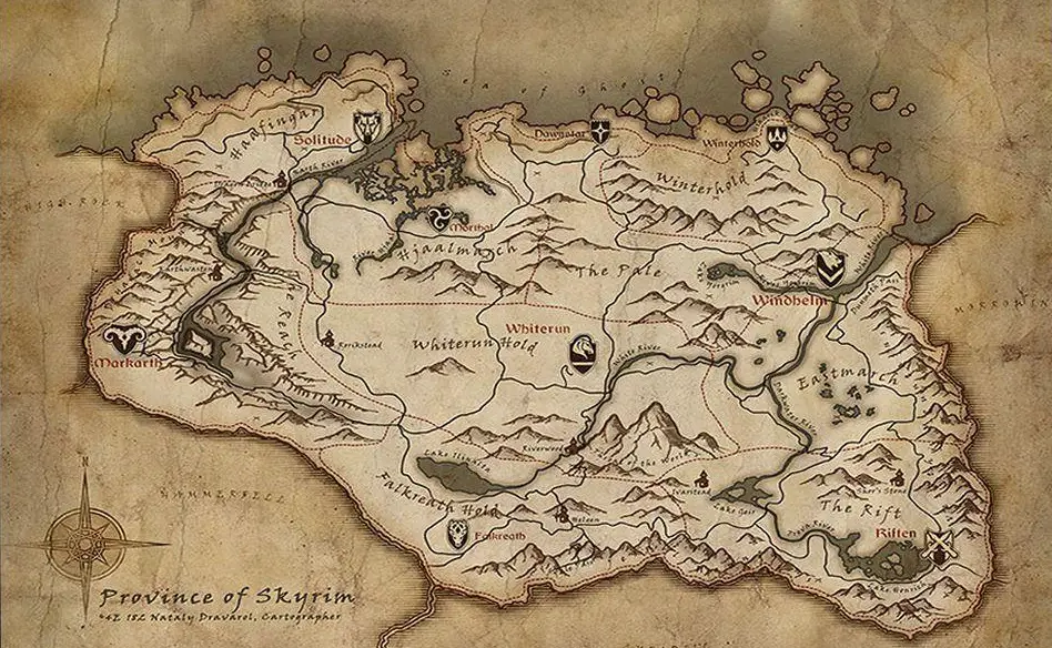 Si el mapa de Skyrim se basa realmente en Irlanda