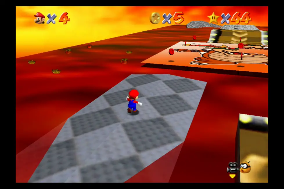 Super Mario 64 Estrella mortal de la tierra de lava