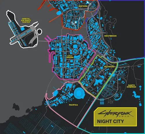 Cyberpunk 2077 mapa