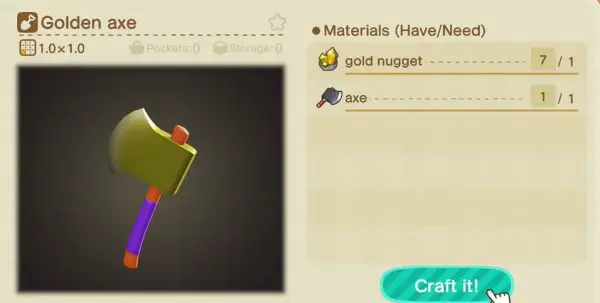 Animal Crossing New Horizons Como obtener pepitas de oro