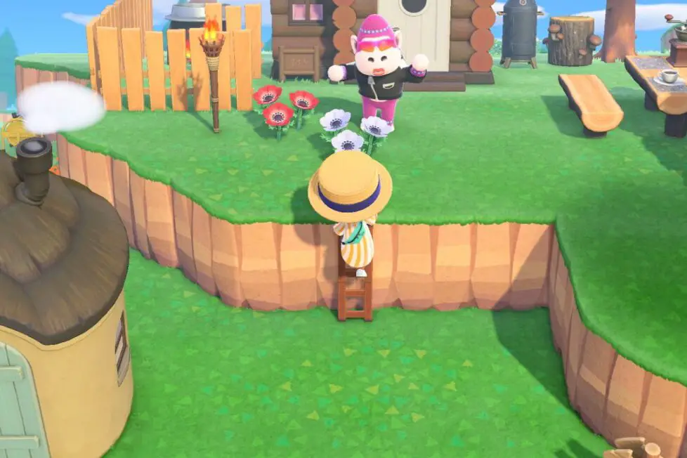 Animal Crossing New Horizons Ladder Como subir una cornisa haciendo