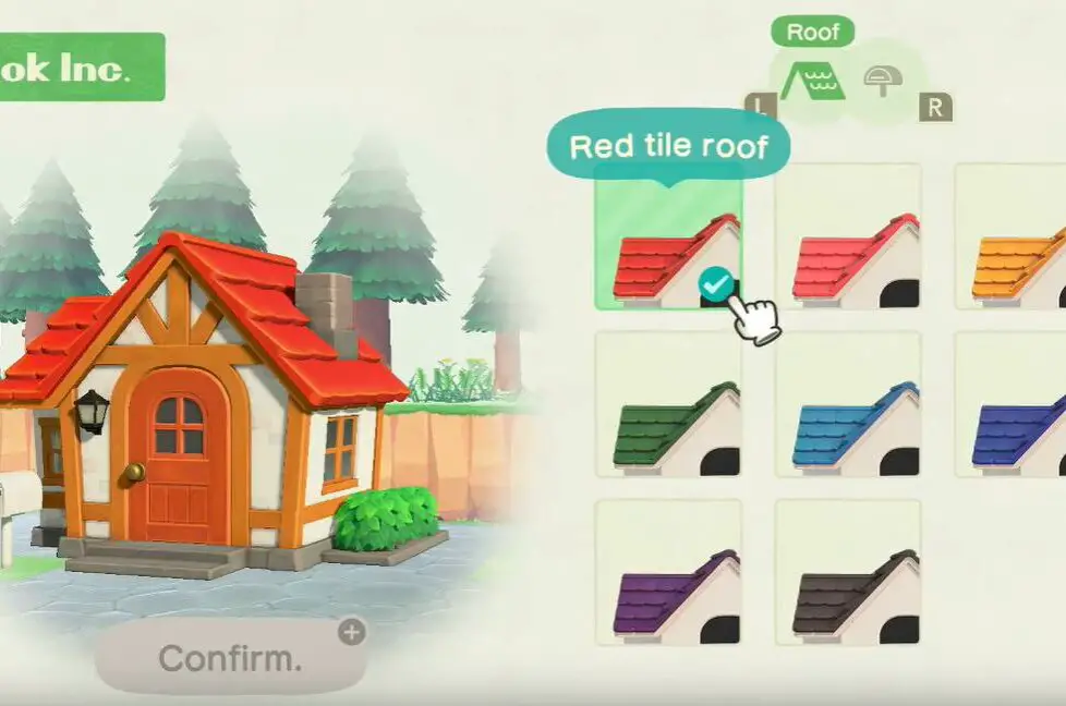 Animal Crossing New Horizons Roof Colors ¿cual deberia elegir y