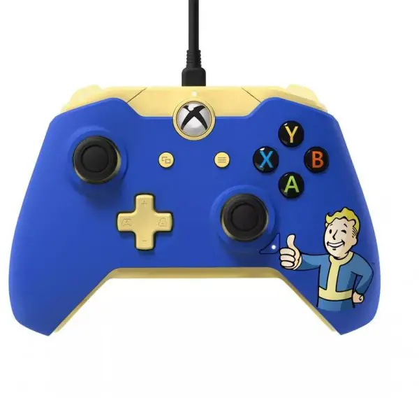 El controlador Fallout 4 Xbox One es azul amarillo con