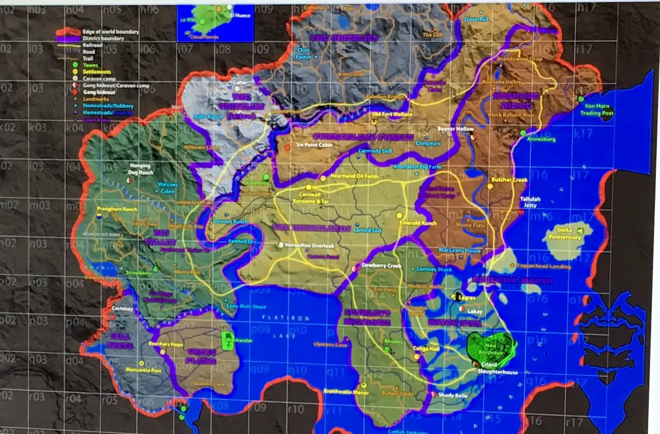 Se filtra el mapa de Red Dead Redemption 2 en alta resolución