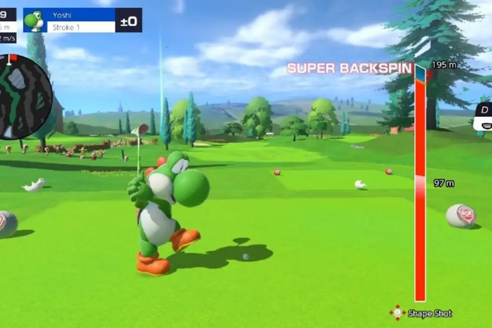 Mario Golf Super Sprint Como hacer el giro topspin