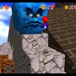 Super Mario 64 Whomps Fortress Stars Dispara al azul
