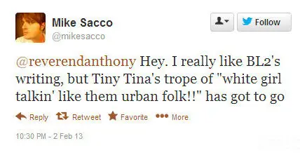 Tiny Tina de Borderlands 2 acusada de ser racista Gearbox