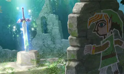 Zelda Guia de enlaces entre mundos Espada maestra