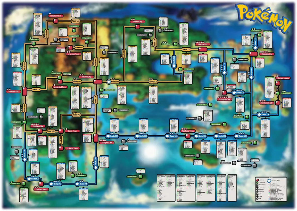 Pokémon o & como un mapa poki atrapable