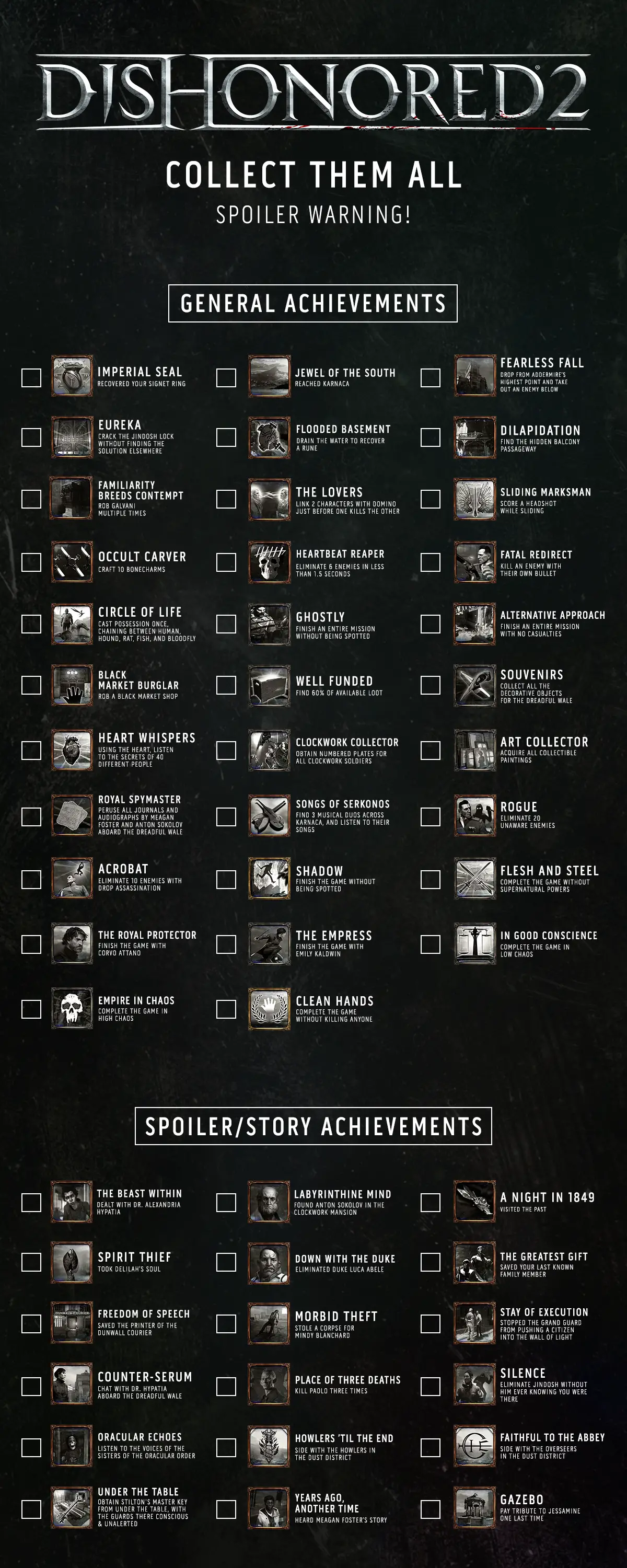 Lista de logros de Dishonored 2