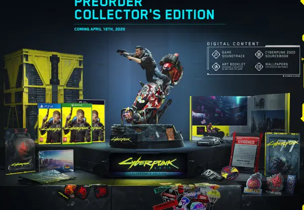 Cyberpunk 2077 Collectors Edition viene con estatuas libro de arte