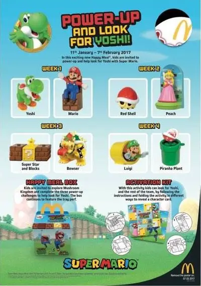 El juguete Happy Meal de McDonalds de Super Mario regresa