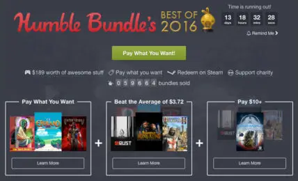 Humble Bundle Lo mejor de 2016 ofrece exitos que te