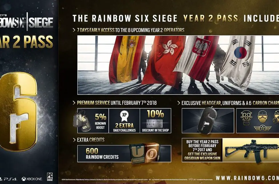 Rainbow Six Siege Year 2 Season Pass ahora disponible incluye