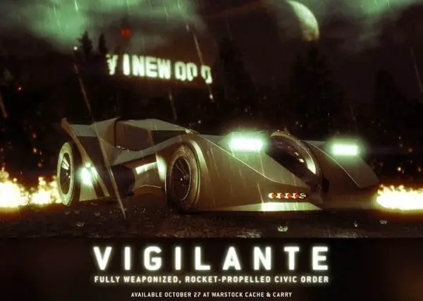 Vigilante Batmobile de GTA Online ya esta disponible para su