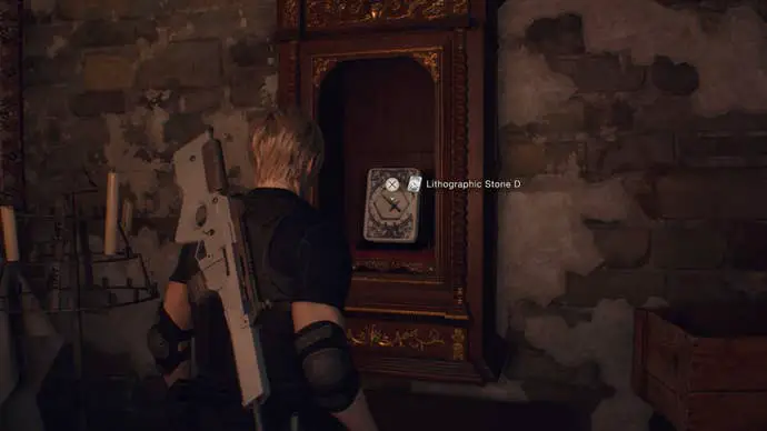 Leon se enfrenta a uno de los tres Lithostones en Resident Evil 4 Remake