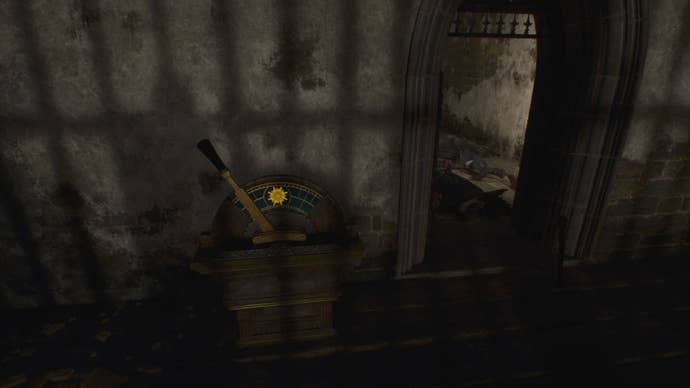 Se muestra una palanca junto a la puerta en Resident Evil 4 Remake