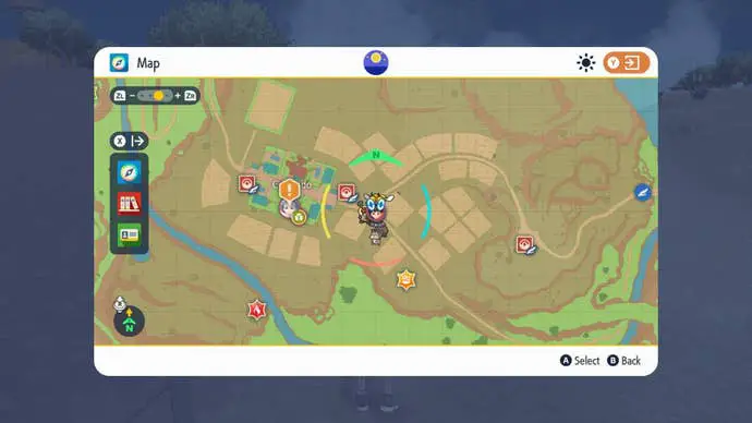 Cómo evolucionar a Primeape: un mapa que muestra ubicaciones alrededor de Cortondo en escarlata y violeta donde los jugadores pueden encontrar a Mankey