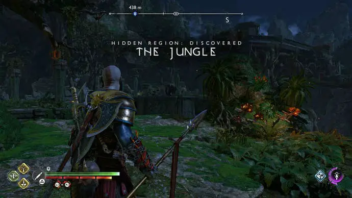 Kratos se adentra en la jungla en God of War Ragnarok
