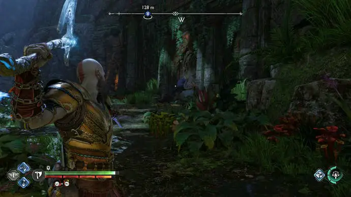Kratos lucha contra algunos Gurons en God Of War Ragnarok