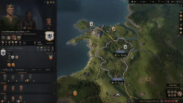 Captura de pantalla del juego de Crusader Kings 3
